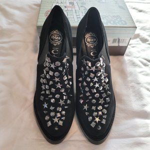 Jeffrey Campbell Black Suede Spiked Pumps - Size 10